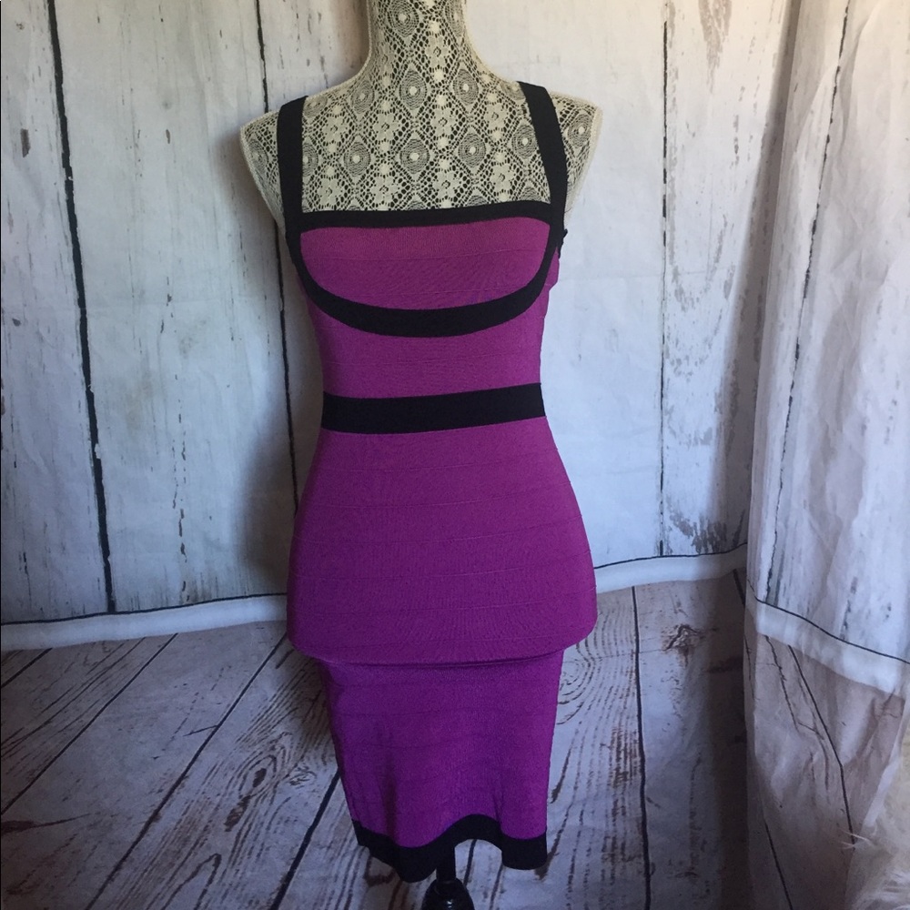 Bebe bandage Purple Dress